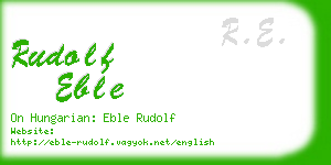 rudolf eble business card